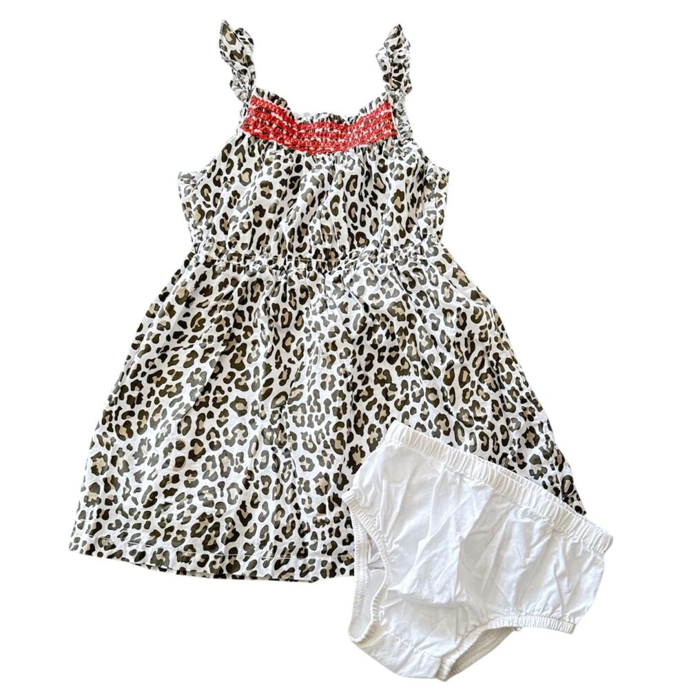 CARTER'S Leopard Print Dress Toddler Girl 18 Months Sleeveless Sundress Summer